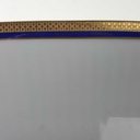 [458168449] Servierplatte Goldrand 37,5x24,9 cm Bareuther Waldsassen geriffelt Blauband Weiß gebraucht - gut Bild 5