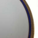 [458168450] Servierplatte Goldrand 31,5x21,2 cm Bareuther Waldsassen geriffelt Blauband Weiß gebraucht - gut Bild 5