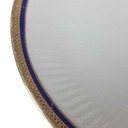 [458168450] Servierplatte Goldrand 31,5x21,2 cm Bareuther Waldsassen geriffelt Blauband Weiß gebraucht - gut Bild 7