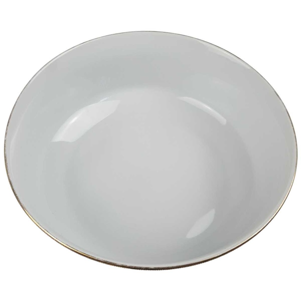 [458168451] Schüssel Goldrand 20 cm Bareuther Waldsassen geriffelt Blauband Weiß gebraucht - gut Bild 2