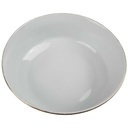 [458168451] Schüssel Goldrand 20 cm Bareuther Waldsassen geriffelt Blauband Weiß gebraucht - gut Bild 2