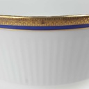 [458168452] Schüssel Goldrand 20,7 cm Bareuther Waldsassen geriffelt Blauband Weiß gebraucht - gut Bild 4