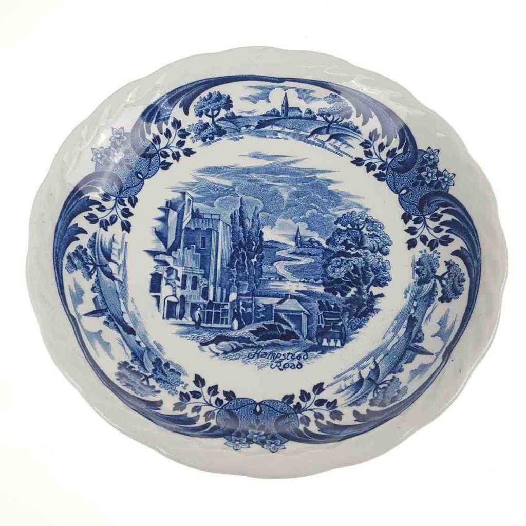 [458168459] Untertasse 15,8 cm Grindley Staffordshire Blau Scenes After Constable gebraucht - gut Bild 3