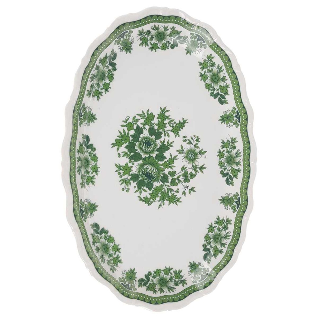 [458168465] Servierplatte 30,5x21 cm Seltmann Weiden Barock Hubertus Blumen Blumendekor gebraucht - gut Bild 2