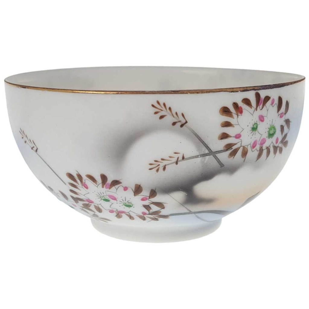 [458168471] Teetasse Geisha im Tassenboden 0,15 L Japan China Asiatisches Porzellan Vogelmotiv Fasane gebraucht - gut Bild 2