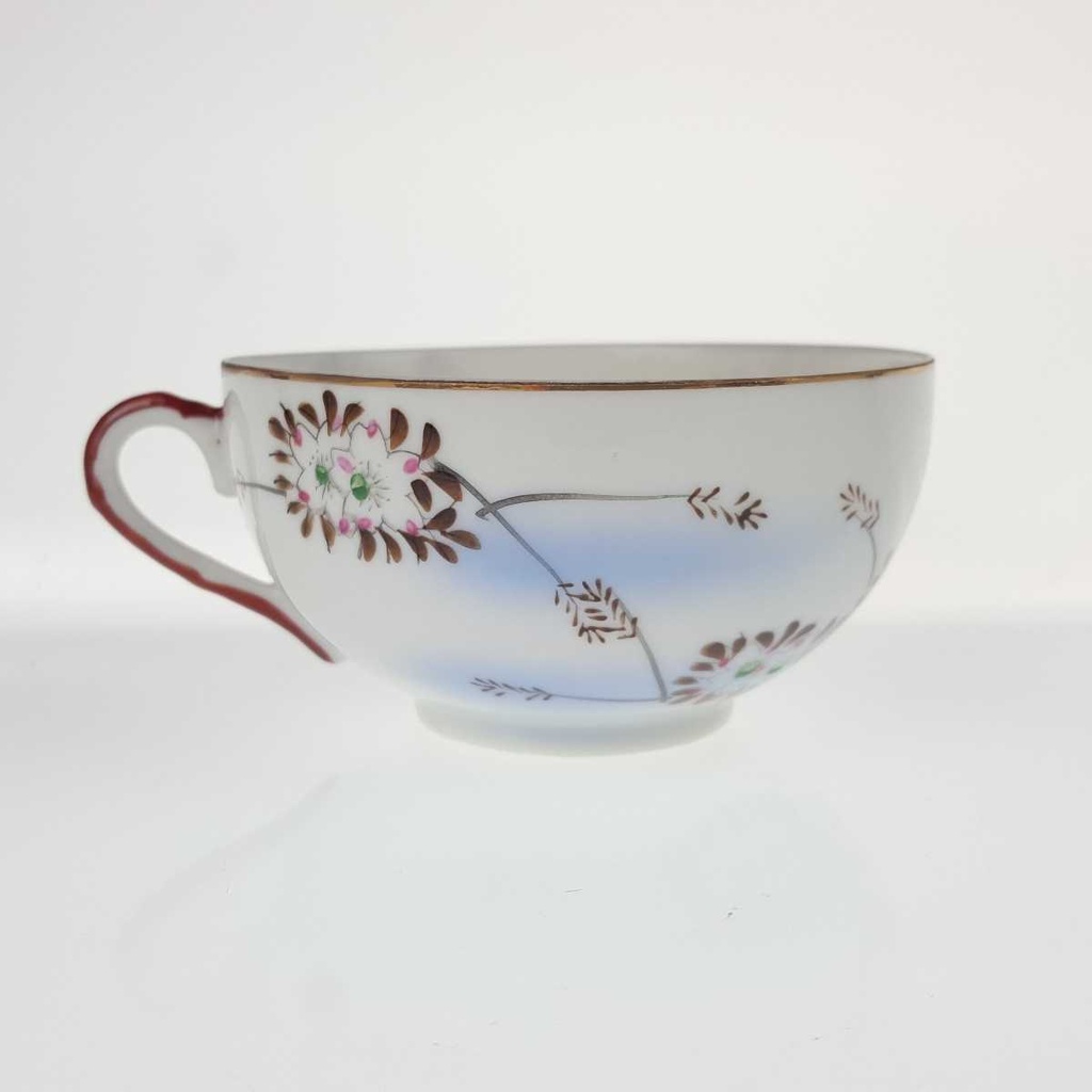 [458168471] Teetasse Geisha im Tassenboden 0,15 L Japan China Asiatisches Porzellan Vogelmotiv Fasane gebraucht - gut Bild 3