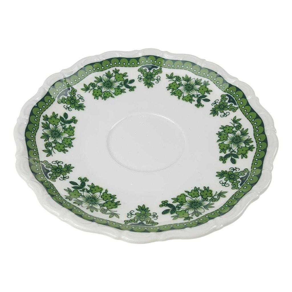 [458168477] Untertasse für Kaffee 14,8 cm Seltmann Weiden Barock Hubertus Blumendekor gebraucht - gut Bild 3