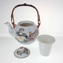 [458168484] Teekanne mit Sieb 1 L Japan China Asiatisches Porzellan Vogelmotiv Fasane gebraucht - gut Bild 6