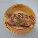 [2119297] 7er Set Untertasse 13,1 cm Japan China Geisha Grün Perlmutt gebraucht - akzeptabel Bild 4