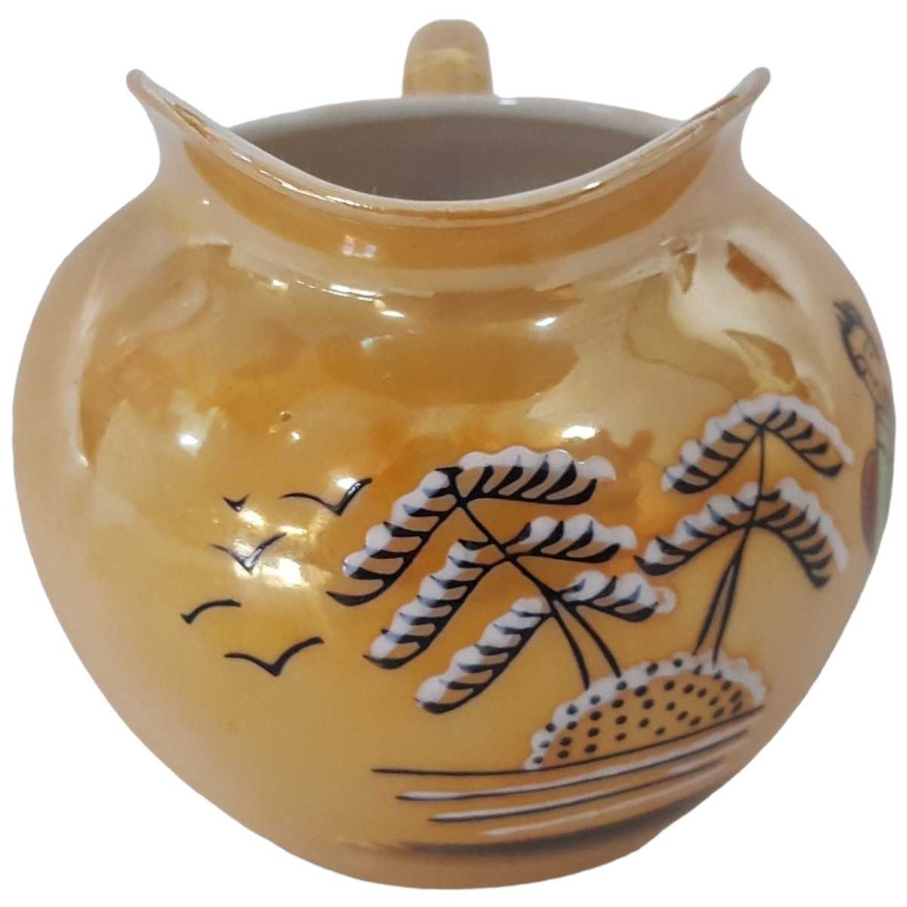 [458168488] Milchkännchen 0,2 L Japan China Geisha Grün Perlmutt gebraucht - defekt Bild 2