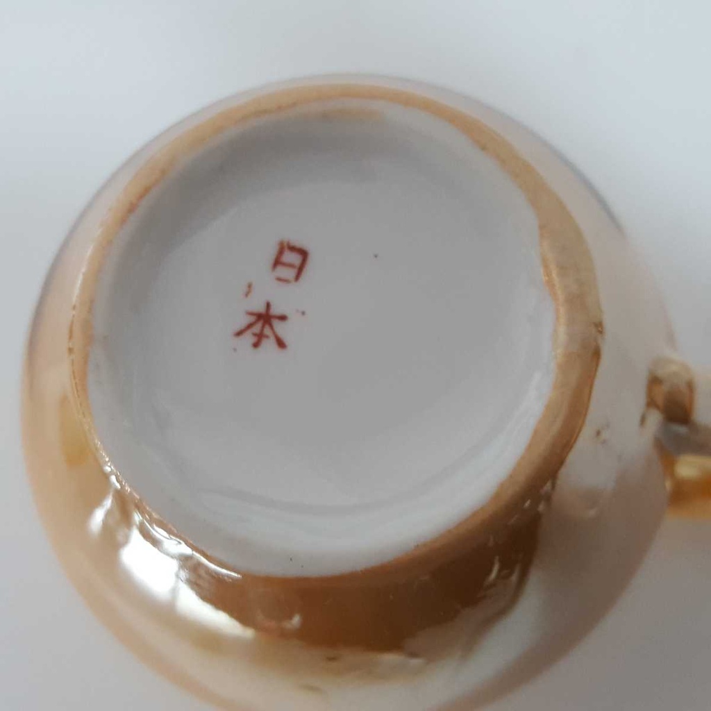 [458168488] Milchkännchen 0,2 L Japan China Geisha Grün Perlmutt gebraucht - defekt Bild 6