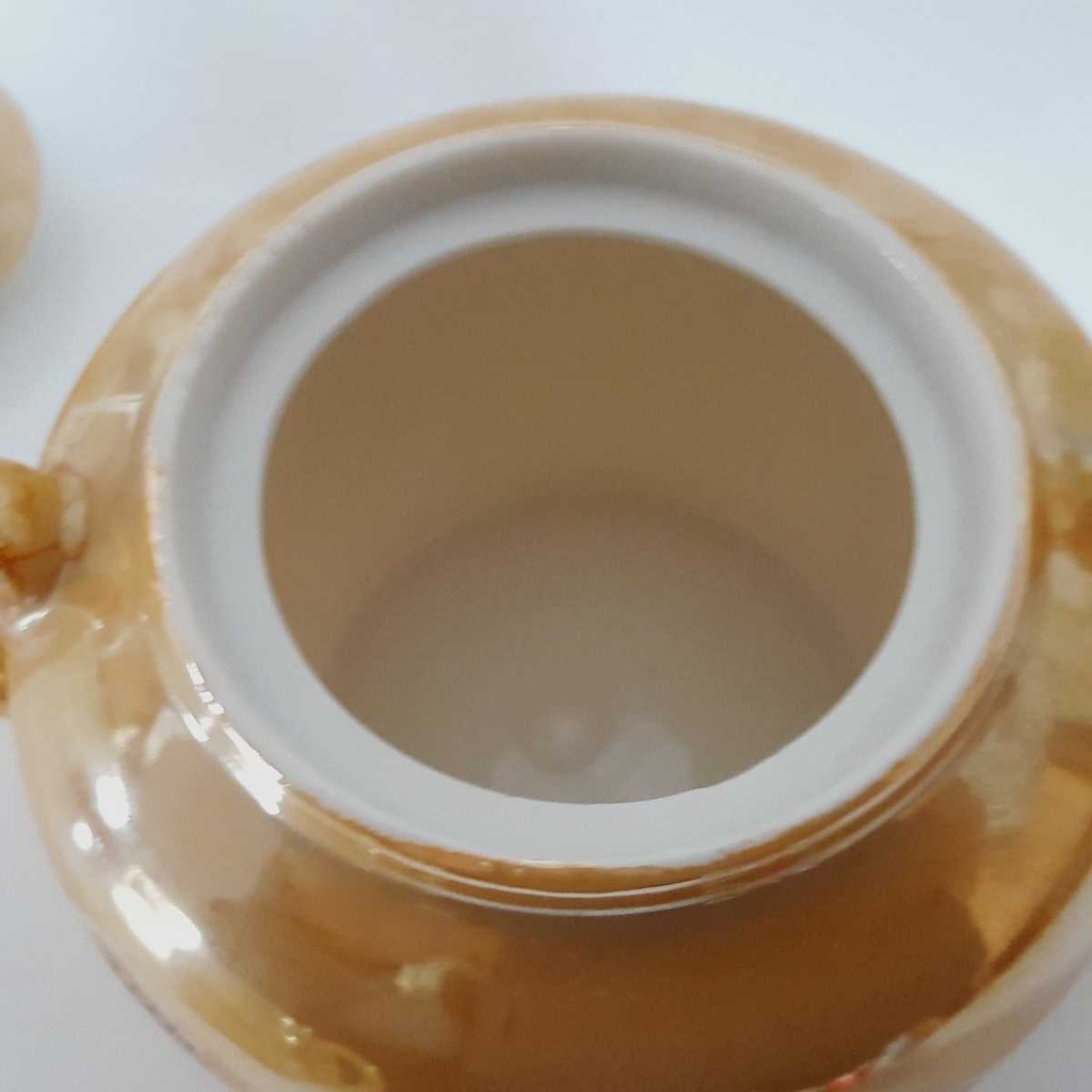 [458168489] Zuckerdose Japan China Geisha Grün Perlmutt gebraucht - defekt Bild 6