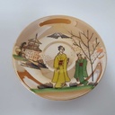 [2119299] 6er Set Untertasse 13,1 cm Japan China Geisha Gelb Grün gebraucht - defekt Bild 4