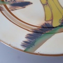 [2119300] 6er Set Kuchenteller 15,2 cm Japan China Geisha Gelb Grün gebraucht - defekt Bild 6