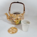 [458168492] Teekanne mit Sieb 0,1 L 1 Japan China Geisha Gelb Grün gebraucht - defekt Bild 3