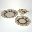 [458168498] Gedeck Sammelgedeck 3tlg Kahla Elfenbein Ätzgold Beige gebraucht - gut Bild 4