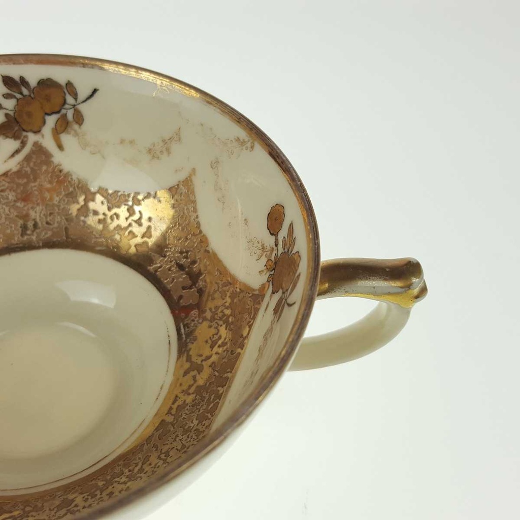 [458168498] Gedeck Sammelgedeck 3tlg Kahla Elfenbein Ätzgold Beige gebraucht - gut Bild 12