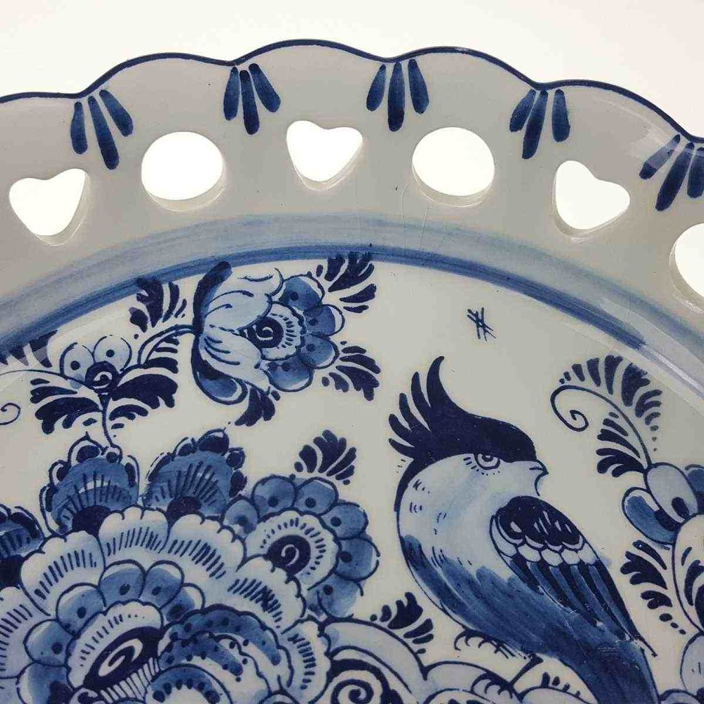 [458168500] Schale Durchbruchschale 18,5 cm Vogelmotiv Rund Delfts Blauw Bild 3