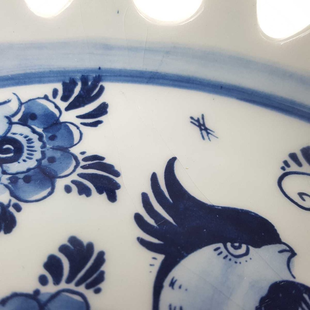 [458168500] Schale Durchbruchschale 18,5 cm Vogelmotiv Rund Delfts Blauw Bild 4