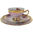 [458168503] Gedeck Goldrand 3tlg Theo Kühn Burgwindheim Blumendekor Blumen gebraucht - gut Bild 2
