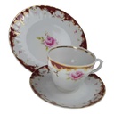 [458168504] Gedeck Sammelgedeck Golddekor 3tlg Retsch Wunsiedel rosa Dekor gebraucht - gut Bild 4