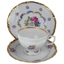 [458168506] Sammelgedeck Golddekor 3tlg 30 cm Hädrich & Sohn Blumendekor gebraucht - gut Bild 2