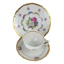 [458168506] Sammelgedeck Golddekor 3tlg 30 cm Hädrich & Sohn Blumendekor gebraucht - gut Bild 3