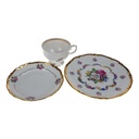 [458168506] Sammelgedeck Golddekor 3tlg 30 cm Hädrich & Sohn Blumendekor gebraucht - gut Bild 4
