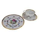 [458168506] Sammelgedeck Golddekor 3tlg 30 cm Hädrich & Sohn Blumendekor gebraucht - gut Bild 6
