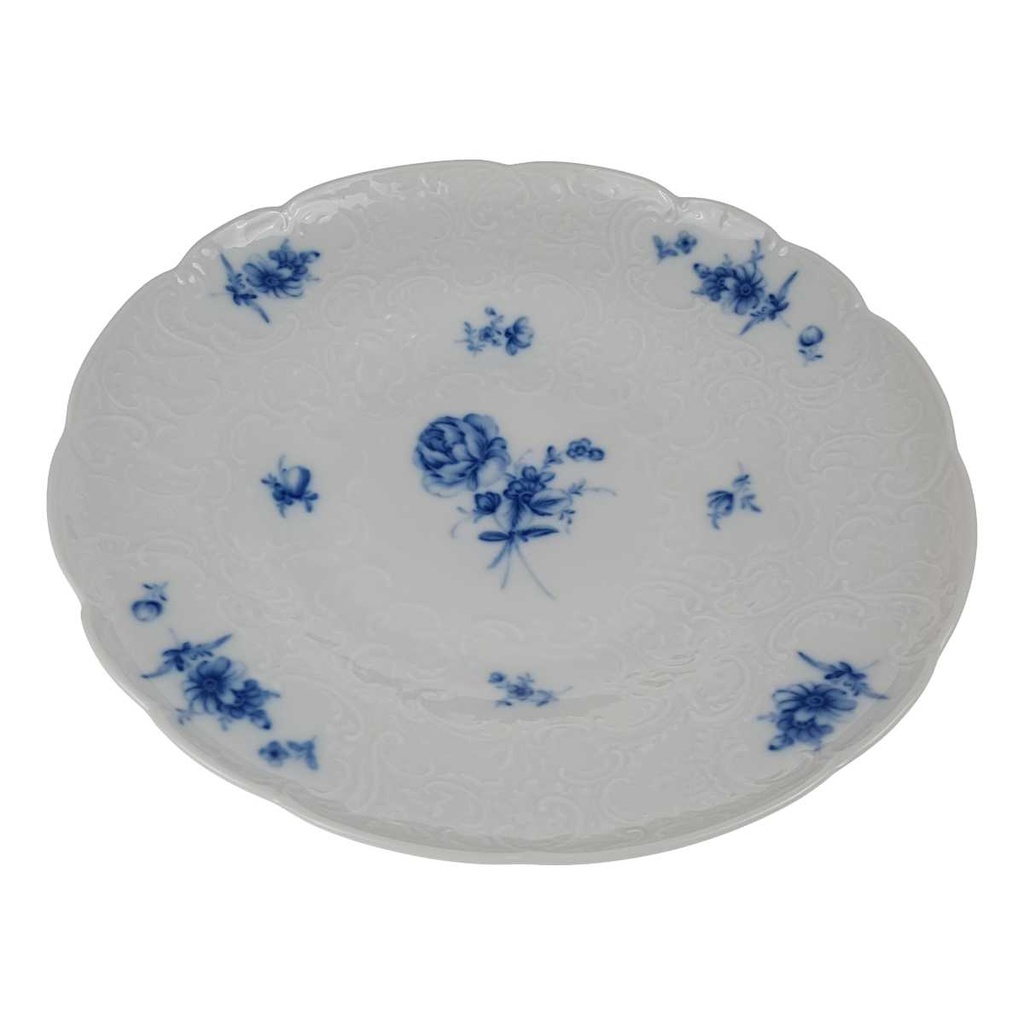 [458168508] Schale Prunkschale 31,2 cm Fürstenberg Lottine Blaue Blumen gebraucht - gut Bild 3