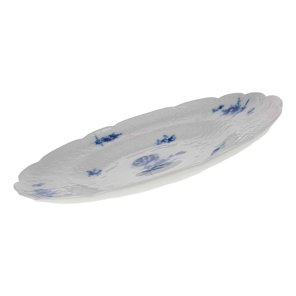 [458168508] Schale Prunkschale 31,2 cm Fürstenberg Lottine Blaue Blumen gebraucht - gut Bild 5