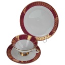 [458168584] Gedeck Sammeltasse Golddekor Bavaria 3tlg Kronester Rot gebraucht - gut Bild 2