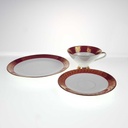[458168584] Gedeck Sammeltasse Golddekor Bavaria 3tlg Kronester Rot gebraucht - gut Bild 5