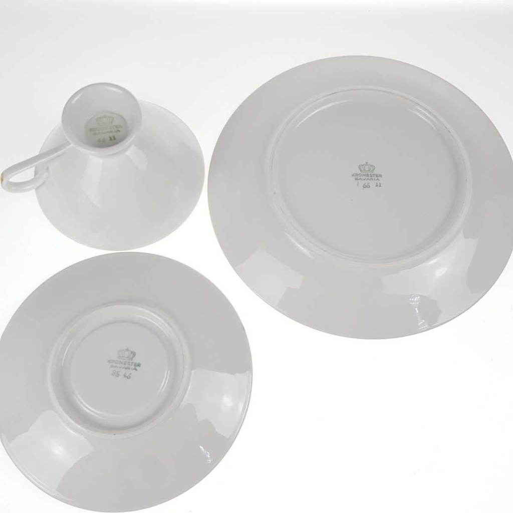 [458168584] Gedeck Sammeltasse Golddekor Bavaria 3tlg Kronester Rot gebraucht - gut Bild 7