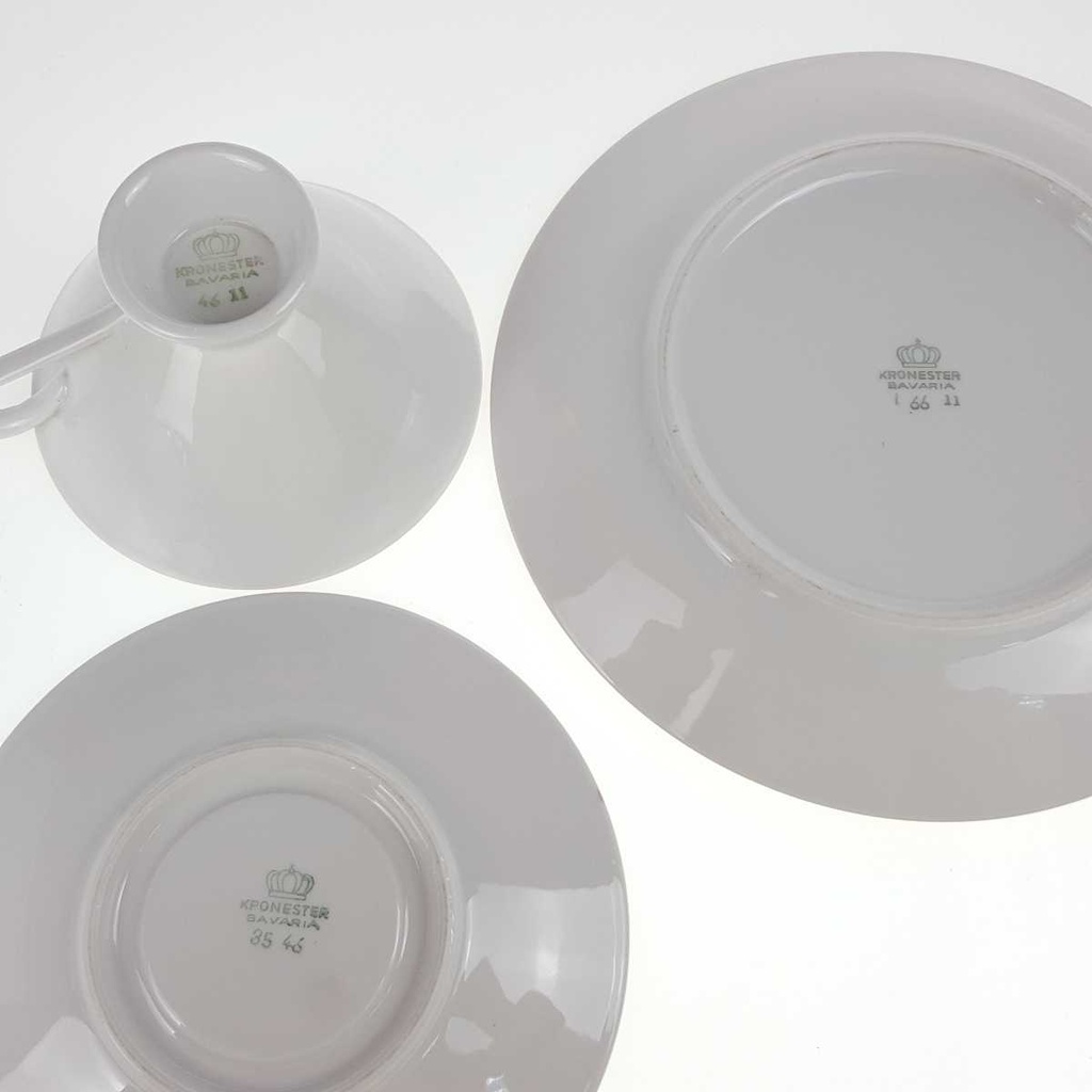 [458168584] Gedeck Sammeltasse Golddekor Bavaria 3tlg Kronester Rot gebraucht - gut Bild 8