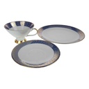 [458168585] Gedeck Sammeltasse Golddekor Bavaria 3tlg Kronester Blau gebraucht - gut Bild 5