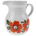 [458168586] Milchkännchen 0,2 L Winterling Kirchenlamitz Blumendekor Orange Grün Schwarz Blumen gebraucht - akzeptabel Bild 2
