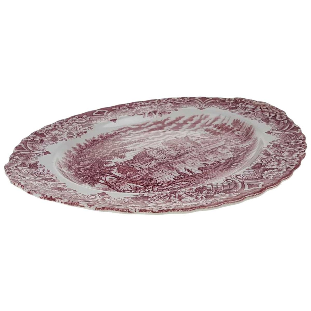 [458168593] Servierplatte Servierschüssel 30,5x25 cm Grindley Homeland Rot gebraucht - gut Bild 2