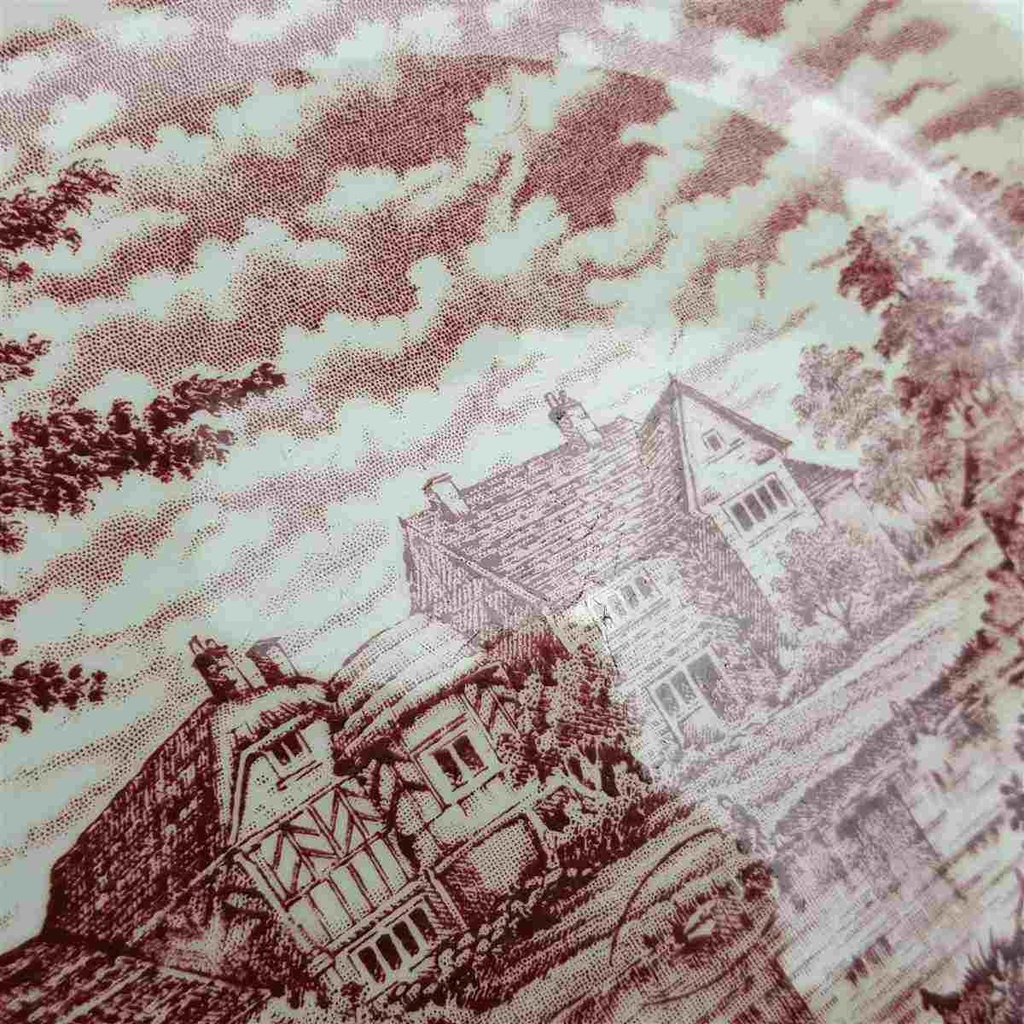 [458168593] Servierplatte Servierschüssel 30,5x25 cm Grindley Homeland Rot gebraucht - gut Bild 3