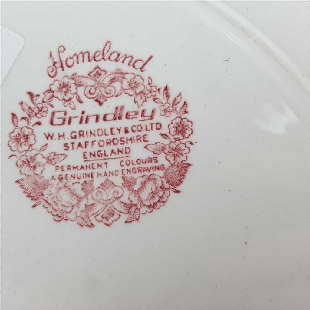 [458168593] Servierplatte Servierschüssel 30,5x25 cm Grindley Homeland Rot gebraucht - gut Bild 4