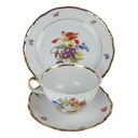 [458168594] Sammelgedeck Goldrand 3tlg Winterling Kirchenlamitz Blumendekor gebraucht - gut Bild 5