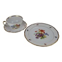 [458168594] Sammelgedeck Goldrand 3tlg Winterling Kirchenlamitz Blumendekor gebraucht - gut Bild 6