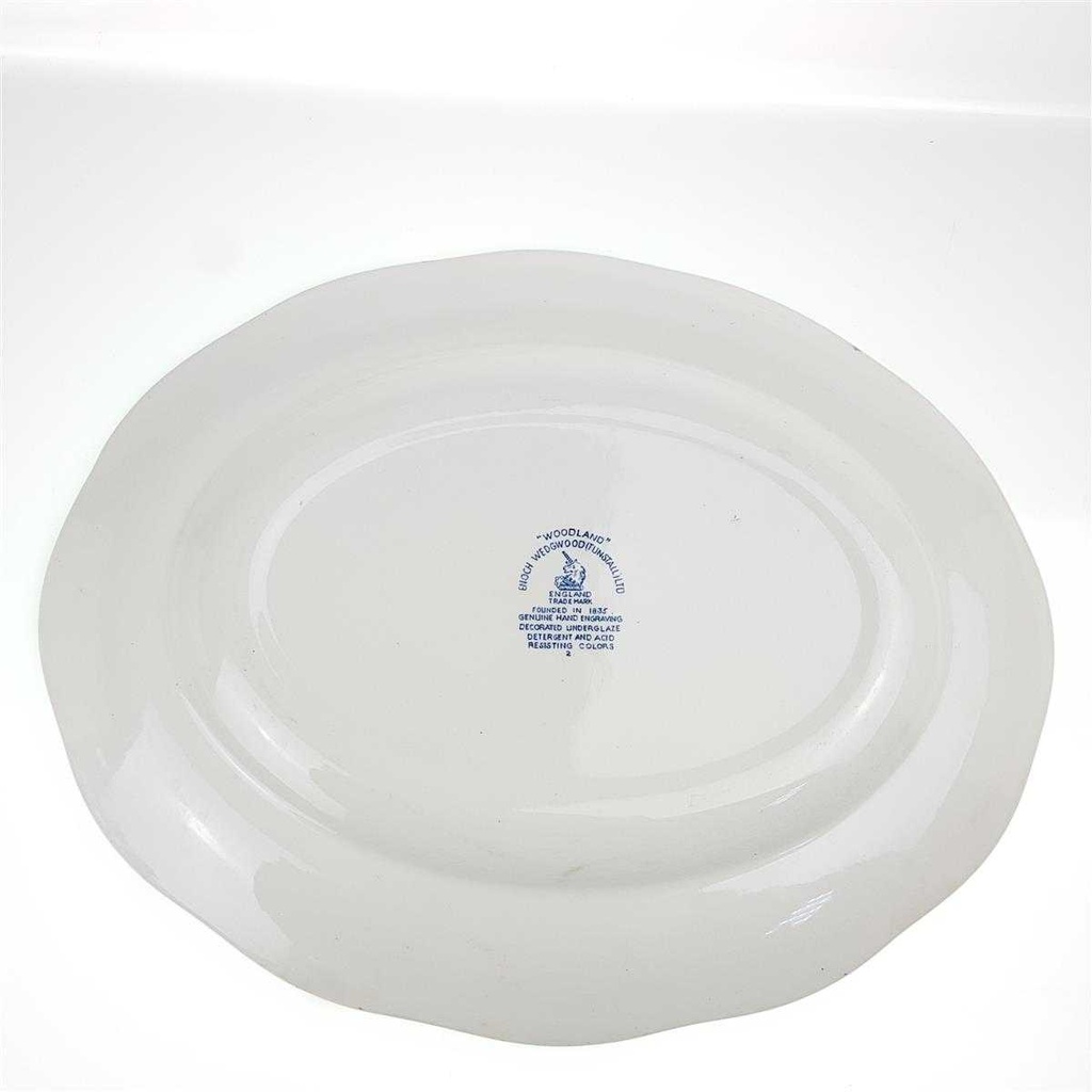 [458168597] Fleischplatte 35,6x28,5 cm Enoch Wedgwood Woodland Blau gebraucht - akzeptabel Bild 10