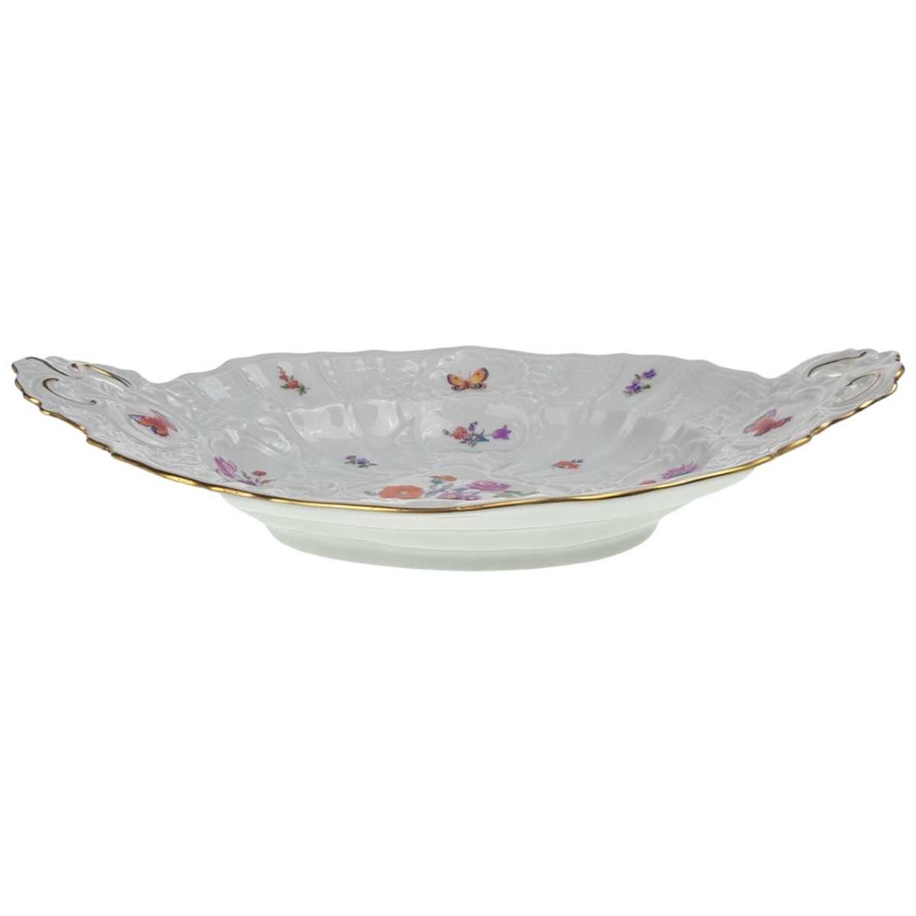 [458168598] Schale 30 cm Goldrand Blumendekor gebraucht - sehr gut Bild 2