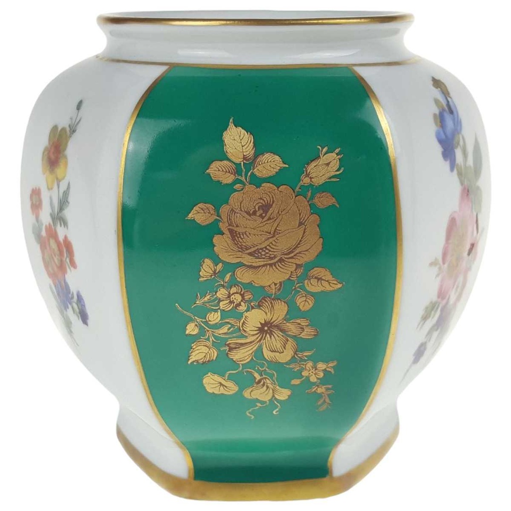[458168600] Tischvase Vase 12,5 cm Bareuther Blumendekor Blumen gebraucht - gut Bild 2