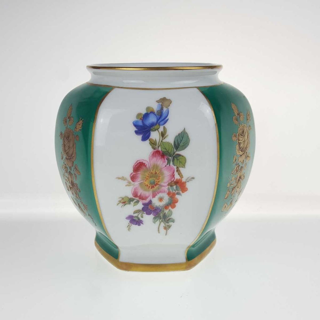 [458168600] Tischvase Vase 12,5 cm Bareuther Blumendekor Blumen gebraucht - gut Bild 3
