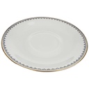 [458168606] Untertasse Goldrand Bavaria 14,6 cm Schaller Elfenbein gebraucht - gut Bild 2