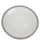 [458168606] Untertasse Goldrand Bavaria 14,6 cm Schaller Elfenbein gebraucht - gut Bild 3
