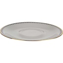 [458168606] Untertasse Goldrand Bavaria 14,6 cm Schaller Elfenbein gebraucht - gut Bild 4