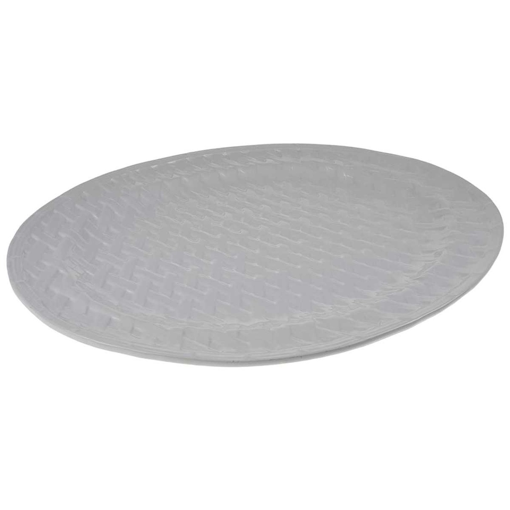 [458168607] Servierplatte groß 47,5x39,2 cm Weiß gebraucht - gut Bild 2